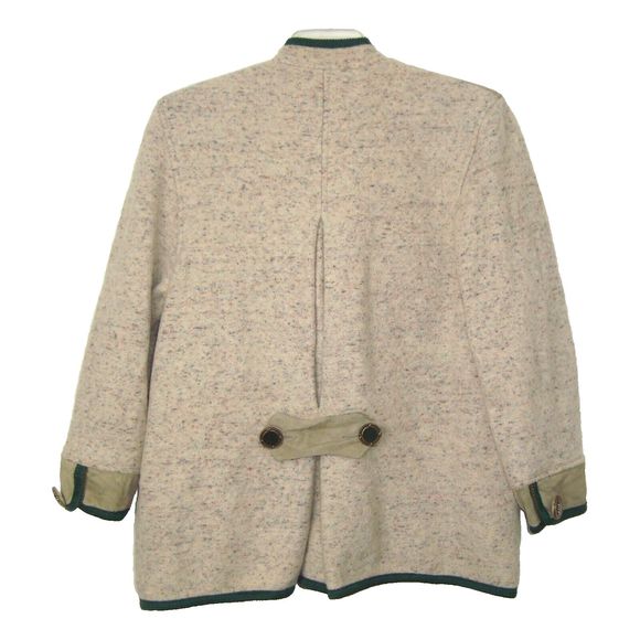 Kitz-Pichler BOHO Wool Leather Suede  Embroidered Braided Trim Jacket Size 14 - Picture 3 of 15